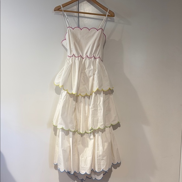 ENGLISH FACTORY
Women's Scallop Sleeveless Tiered Dress - Picture 3 of 5